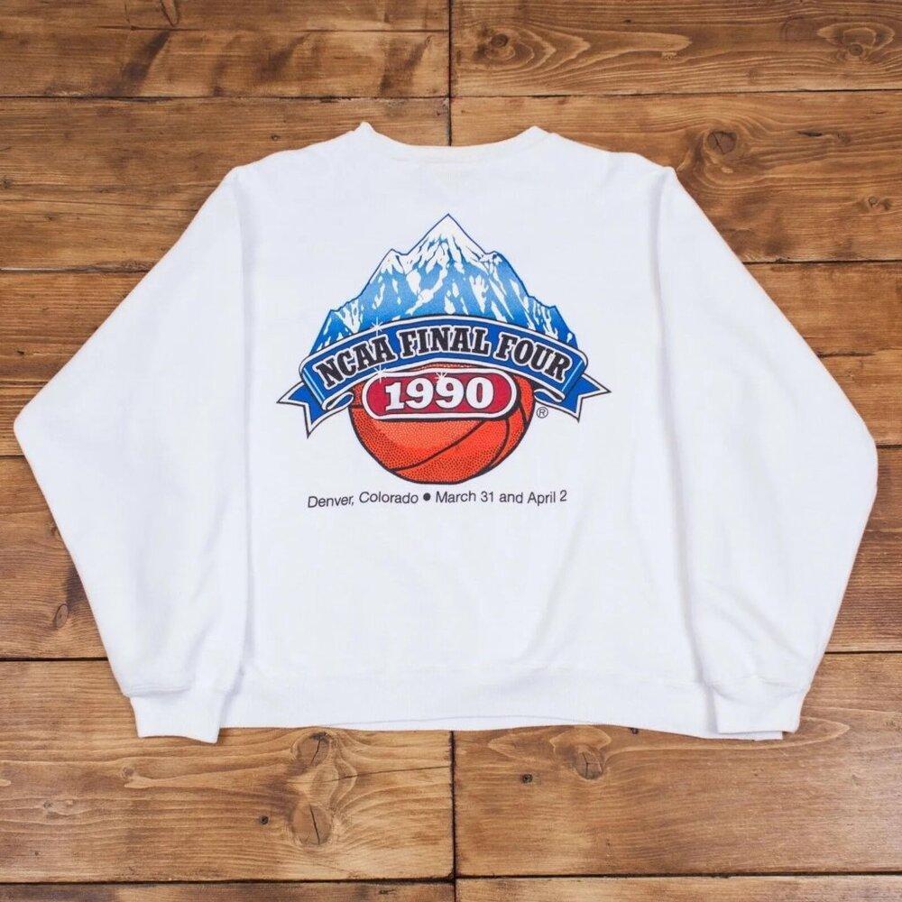 Style 90s Sweatshirt White Ncaa Final Four Basketball 1990